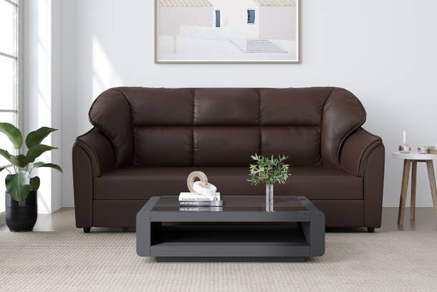 Decorhand 3 Seater Sectional Leatherette Sofa Leatherette 3 Seater  Sofa