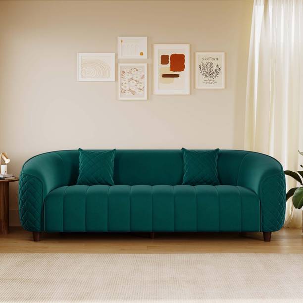 RM HOME Irina Premium Fab HR Foam Modern Design Soft Seating Ultimate Comfort Fabric 3 Seater  Sofa