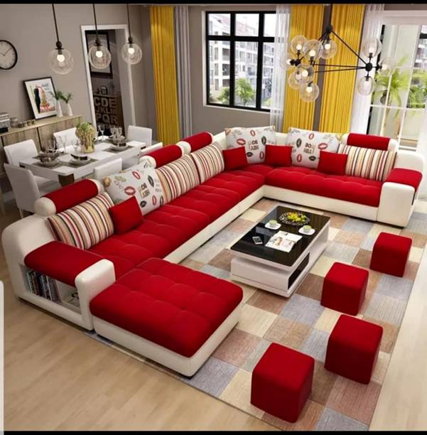Torque Callister Left Facing U Shape Fabric 9 Seater  Sofa