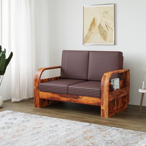 Allie Wood Fabric 2 Seater  Sofa