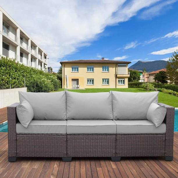 DEVOKO Fabric 3 Seater  Sofa