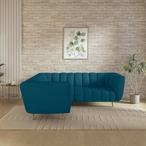 Wakeup India Mushy Pocket Spring Cushion Sofa 5 Seater Fabric Sectional RHS L Shape Sofa Set Fabric 5 Seater  Sofa