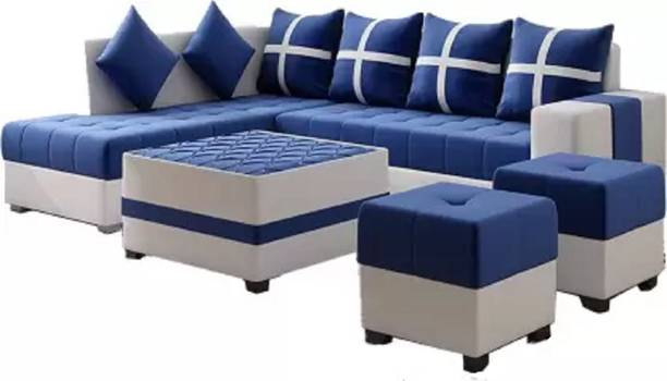 lifestyle furniture SIGNATURE BLUE LEFT Leatherette 8 Seater  Sofa