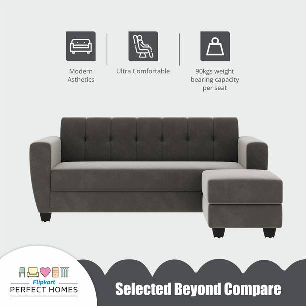 Flipkart Perfect Homes Fabric 3 + 1 Sofa Set