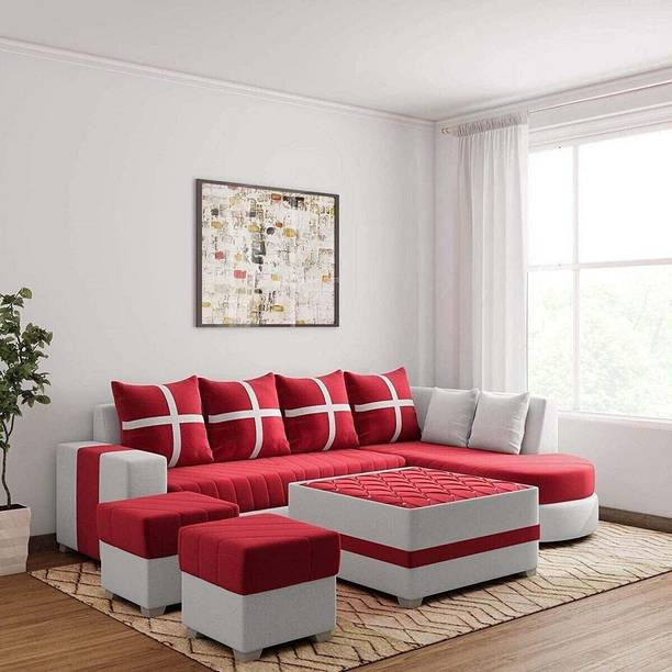LSI DAMASS Leatherette 8 Seater  Sofa