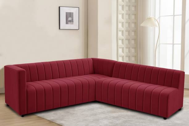 Dr Smith L Shape Fabric 5 Seater Sofa