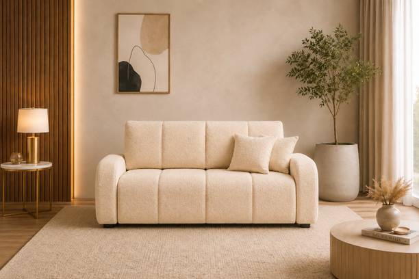 CARLTON LONDON Royal Crown Premium Velvet Fabric 2 Seater  Sofa