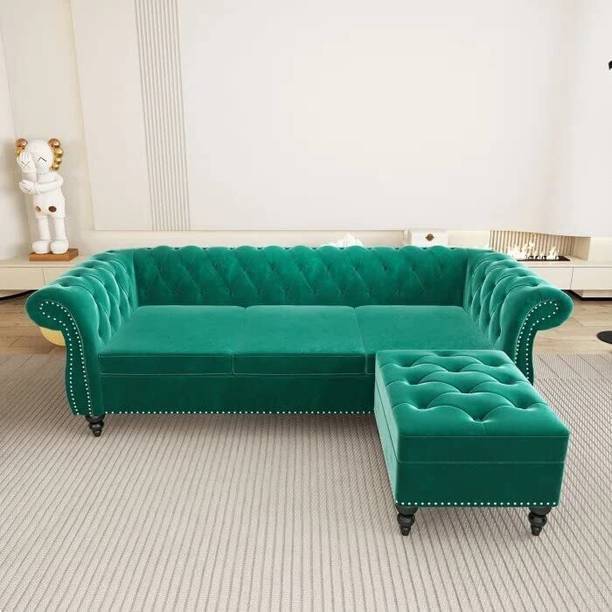 Klenta Home Decor Fabric 'L' Shaped Four Seater Sofa For Living Room/ Office/ Guest Room || Fabric 4 Seater  Sofa