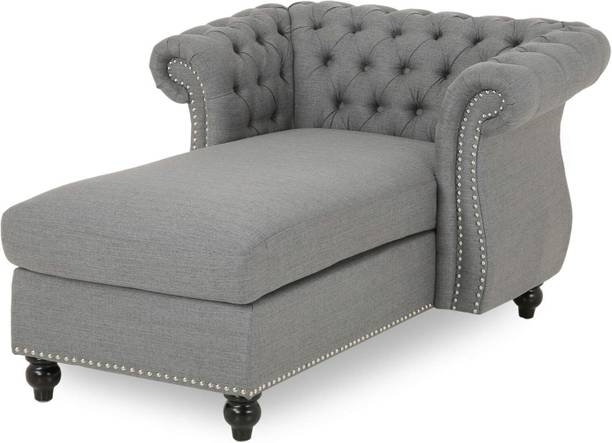 Urban Signature Modern Glam Chesterfield Chaise Lounge Fabric 2 Seater  Sofa