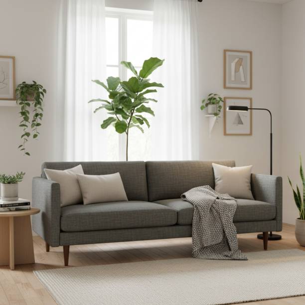 WAKESURE Verona Linen Look Fabric 3 Seater  Sofa