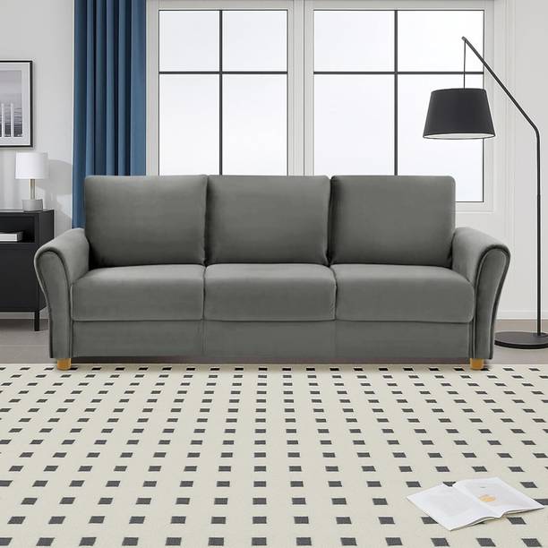 Flipkart Perfect Homes Luxury Comfort & Extra Spacious Wooden Sofa Fabric 3 Seater  Sofa