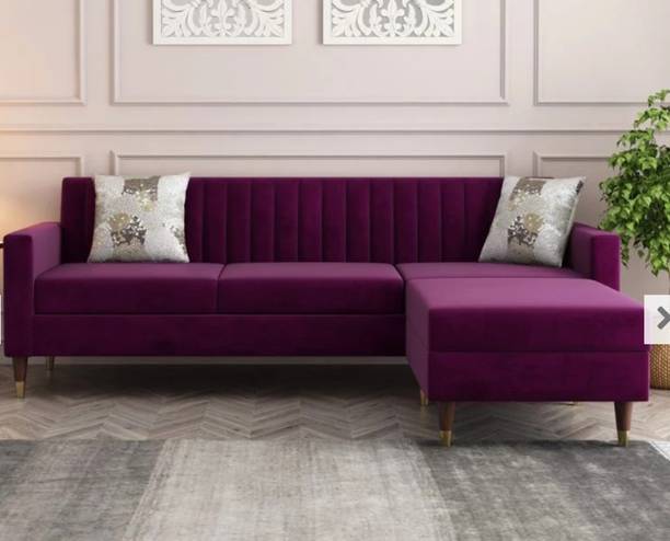 SIYARA DESIGN L shape Right Facing Sofa Set | Upholstered Sofa | Fabric 3 Seater  Sofa