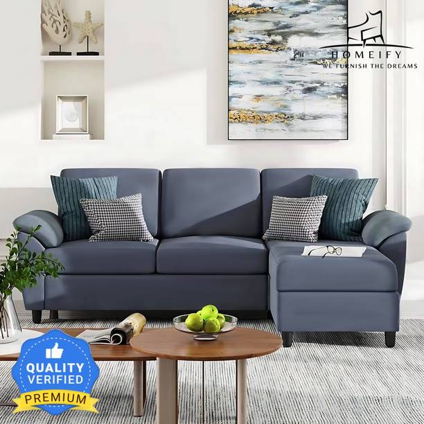 Homeify Elora 3-Person Sofa Interchangeable Couch Sofa Set for Living Room Fabric 3 Seater  Sofa