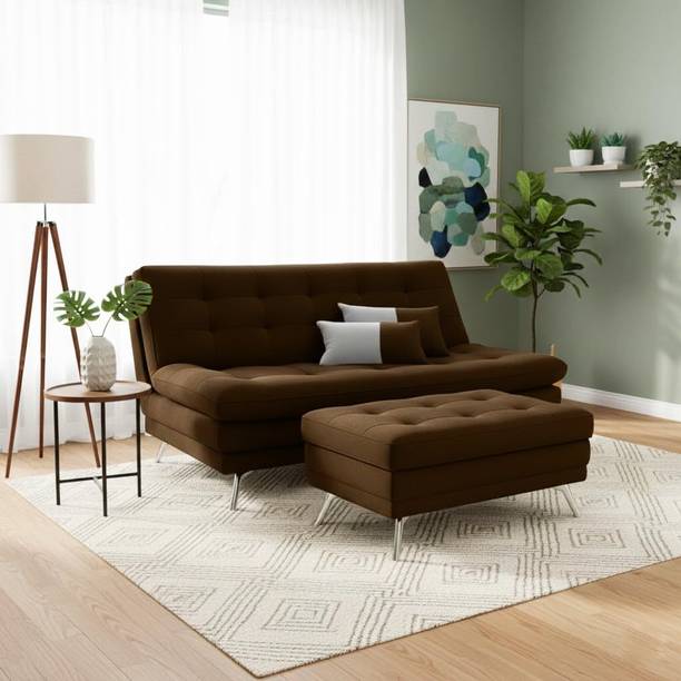 FURNY sofa set for living room, modern sofa set design, wooden sofa set, luxury Fabric 3 Seater  Sofa