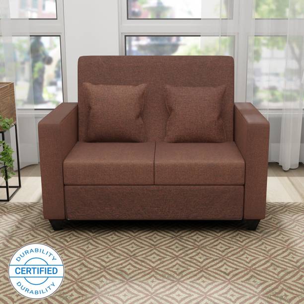 Flipkart Perfect Homes Omega Jut Fabric 2 Seater  Sofa
