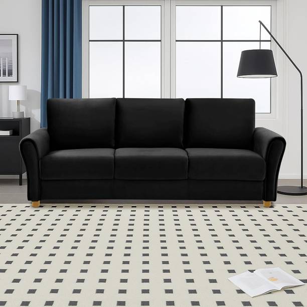Flipkart Perfect Homes Luxury Comfort & Extra Spacious Wooden Sofa Fabric 3 Seater  Sofa