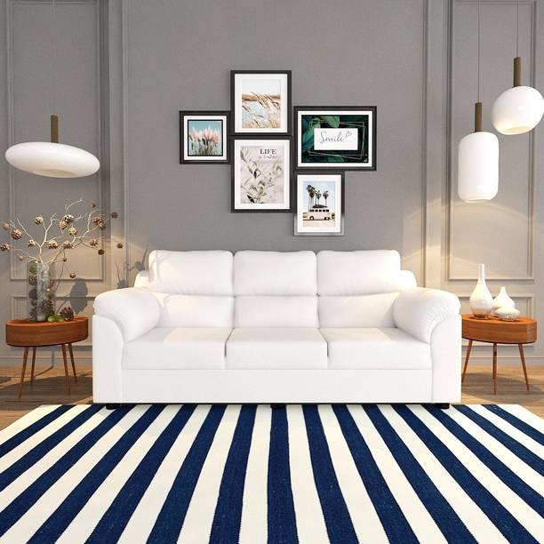 Sekar Lifestyle Comfort Series Leatherette 3 Seater Sofa (Finish Color - White ) Leatherette 3 Seater  Sofa