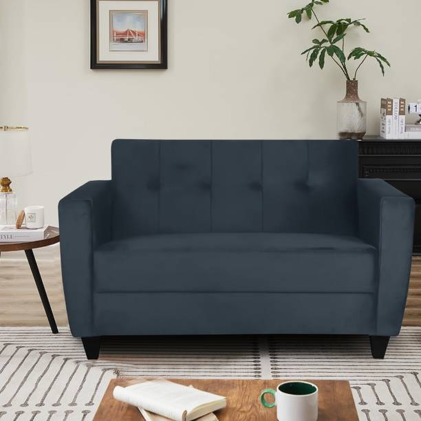 Vansh Furniture Premium Quality Velvet Fabric 2 Seater Sofa