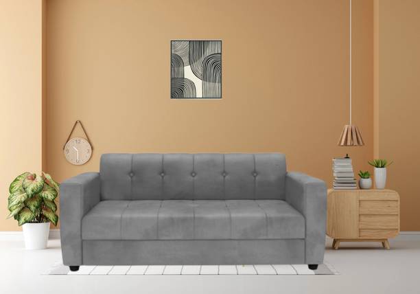 TrueValue Premium Quality Velvet Fabric 3 Seater  Sofa