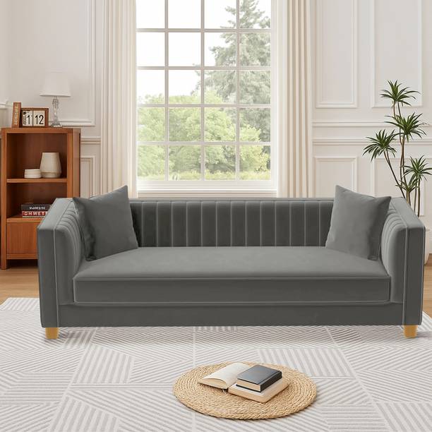 Flipkart Perfect Homes Wooden 3 Seater Sofa Fabric 3 Seater  Sofa