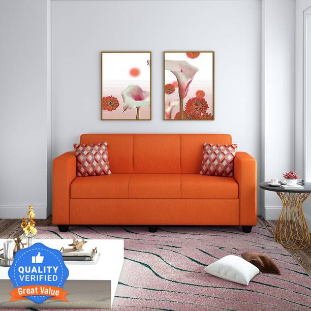 Flipkart Perfect Homes Burano Fabric 3 Seater  Sofa