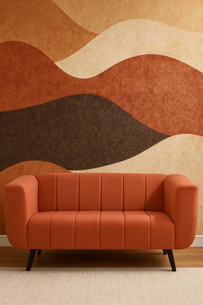 ANWARA LIVINGS Premium, modern & trust–building Fabric 2 Seater Sofa