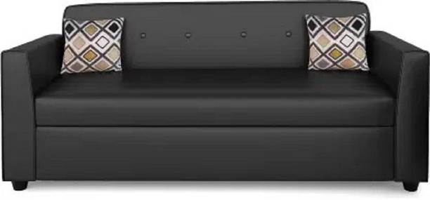 TIRTHANKARA Leatherette 3 Seater  Sofa