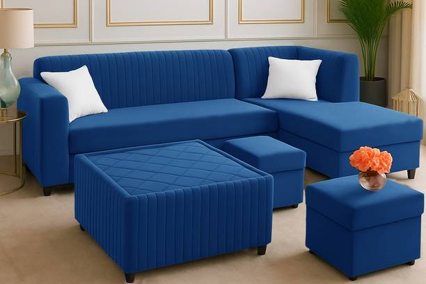 Dr Smith Wooden 3 + 2 + 2 + 1 Sofa Set for Living Room & Office Fabric 8 Seater  Sofa