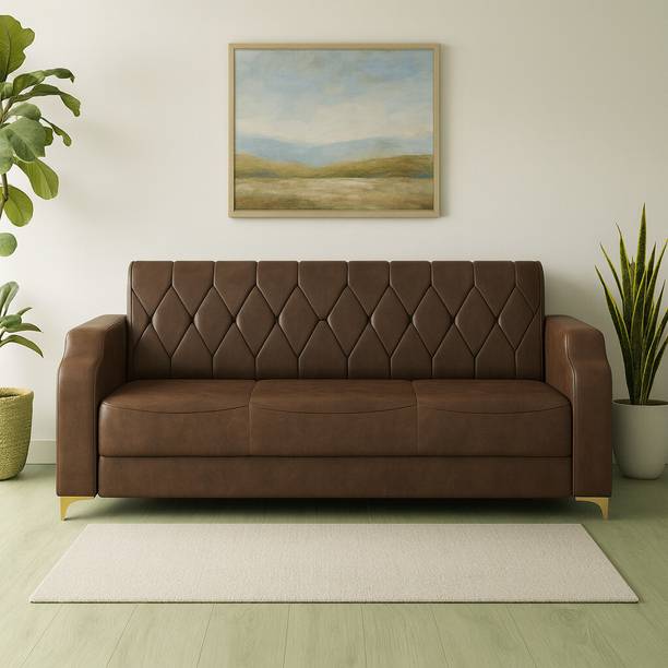 WESTIDO Leatherette 3 Seater  Sofa