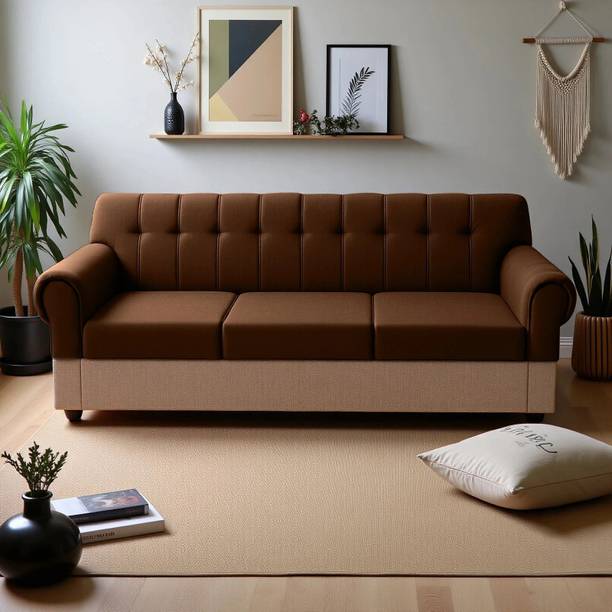 Flipkart Perfect Homes Rapid Quality l Living room Sofa l Jute Fabric 3 Seater  Sofa