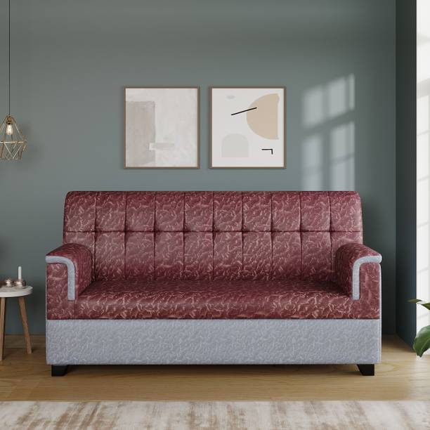 Cherry Wood Fabric 3 Seater  Sofa