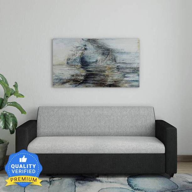 Bharat Lifestyle Tulip 3 Seater Black Grey Color Fabric 3 Seater  Sofa