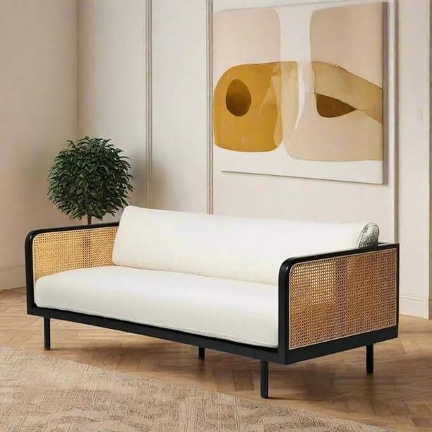 Home wood Wooden Sofa Wood Luxury Carving three seater Fabric 3 Seater  Sofa