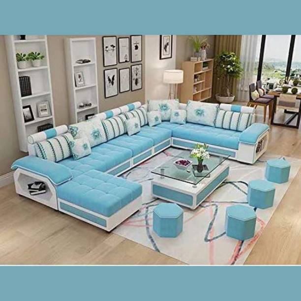 Homax 11-Piece U-Shape Modular Sofa Set – 12-Seater Luxury Sectional in Premium Fabric 12 Seater  Sofa