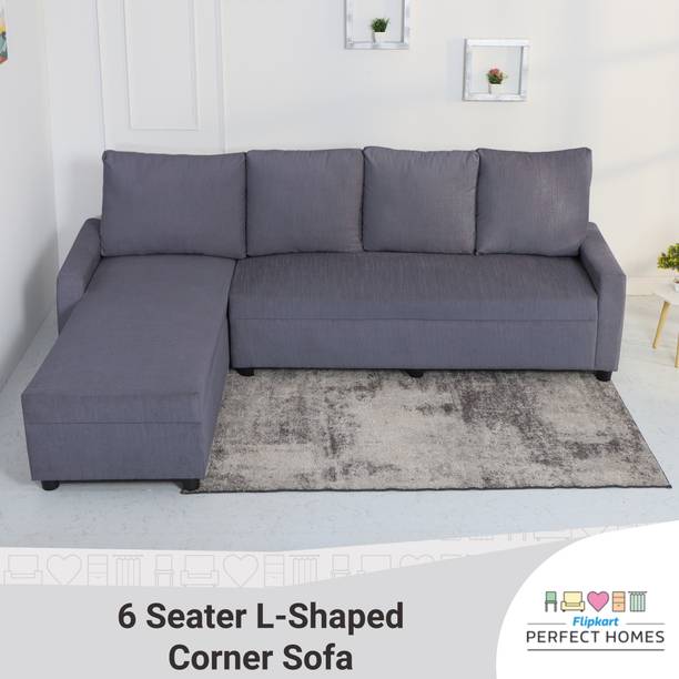 Flipkart Perfect Homes Porto L Shape Fabric 6 Seater  Sofa