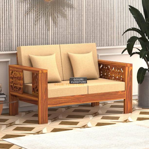MANNAT ARTS Mannat Arts Solid Wood 2 Seater Sofa for Home, Living Room Fabric 2 Seater Sofa