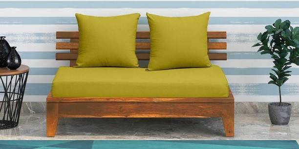 Wopno Furniture Pure Sheesham Wooden 2 Seater Sofa For Living Room Solid Wood 2 Seater Sofa Fabric 2 Seater Sofa