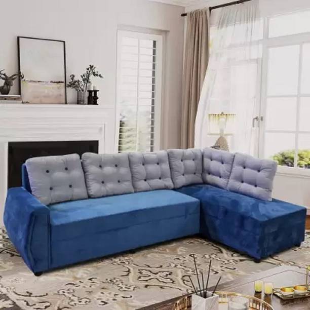 lifestyle furniture Tuxedo Fabric 6 Seater  Sofa