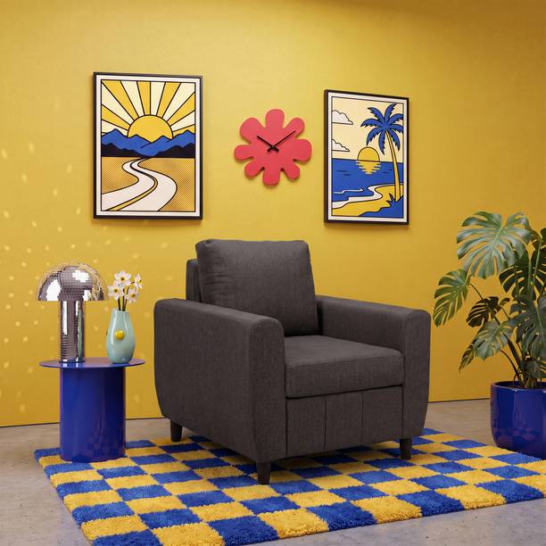Sleepyhead Bae Designed by Duroflex - Premium with Modern Space-Saving Design Fabric 1 Seater Sofa