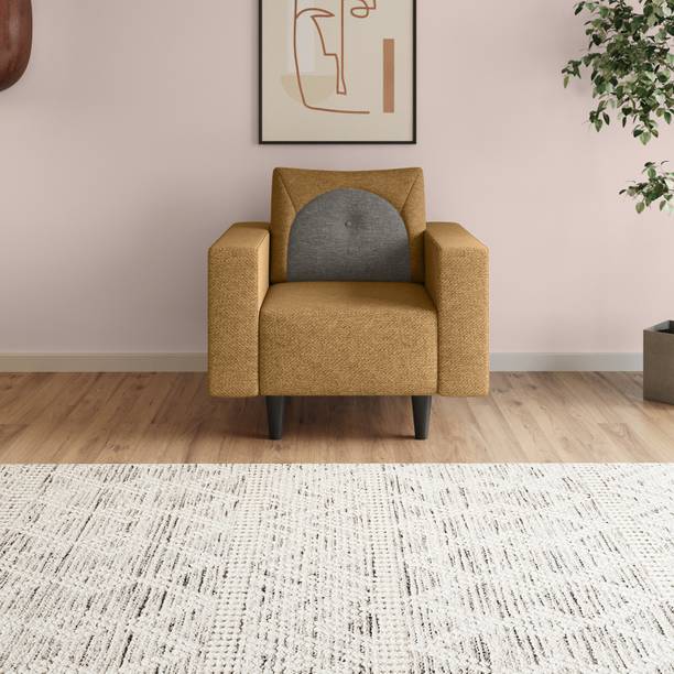 Interio by Godrej Cresco Premium Quality Fabric 1 Seater  Sofa