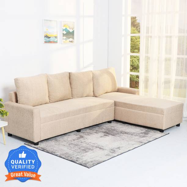 Flipkart Perfect Homes Porto L Shape Fabric 6 Seater  Sofa