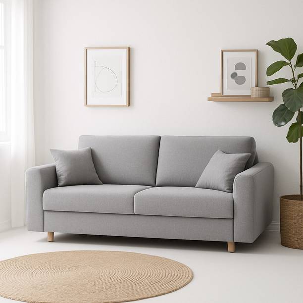 Oak&Loom The Urban Luxe Premium Upholstered Fabric 3 Seater  Sofa