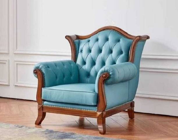 India wood mart 1 Seater Sofa Baroque Design Chesterfield Luxury Fabric 1 Seater  Sofa