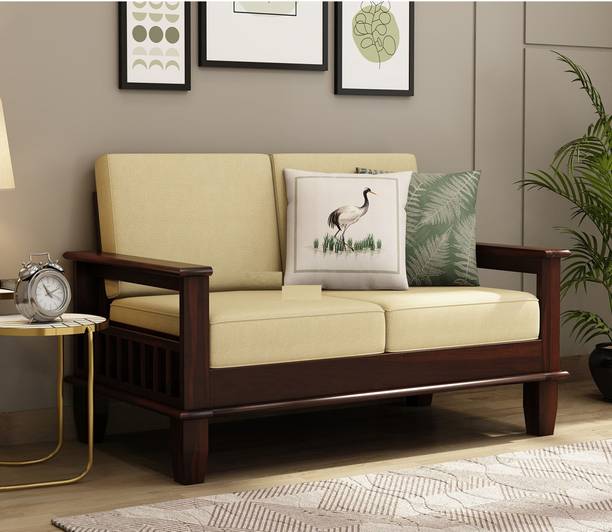 Allie Wood Fabric 2 Seater Sofa