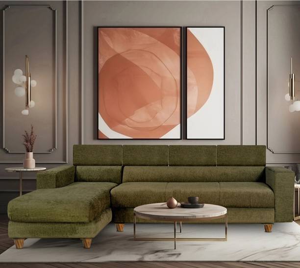 Seventh Heaven Berlin 6 Seater Sofa, Extra Spacious, Chenille Molfino Fabric Fabric 6 Seater  Sofa