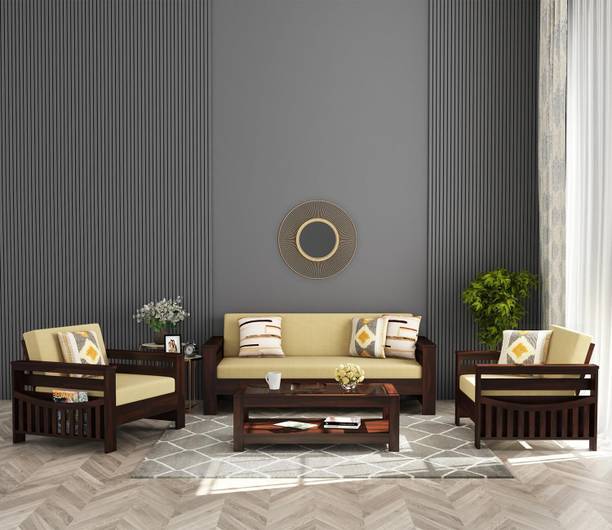Utkarsh Premium Sheesham Wooden 5 Seater Sofa for Living Room Fabric 5 Seater  Sofa