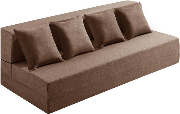 Flipkart Perfect Homes 6X6-FOLDABLE SOFA CUM BED Fabric 4 Seater  Sofa