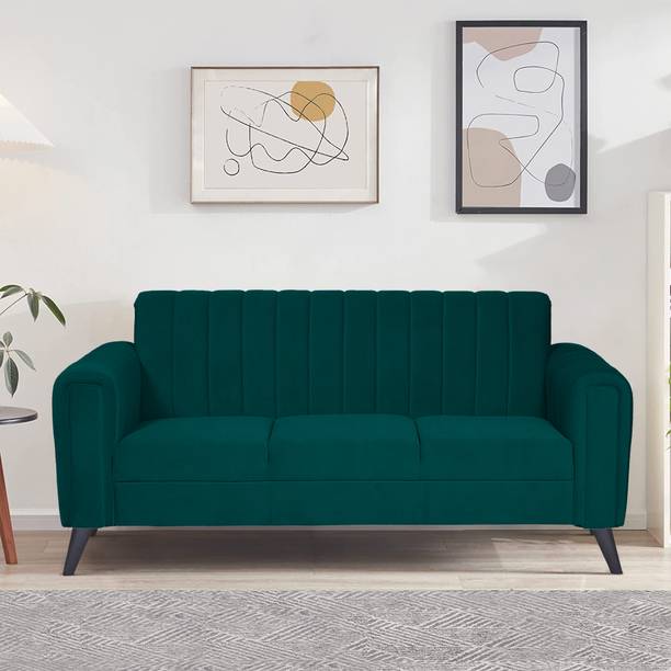 ARRA Andres Three Seater Quilted Back Sofa Fabric 3 Seater  Sofa