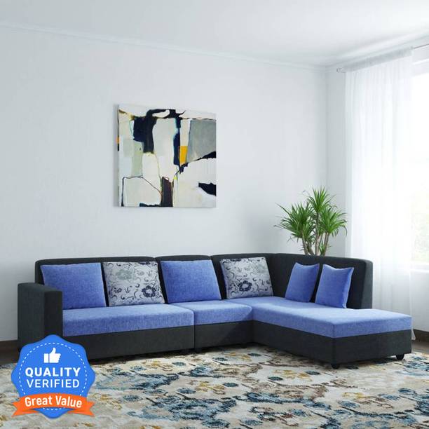 Bharat Lifestyle Nano Fabric 6 Seater  Sofa