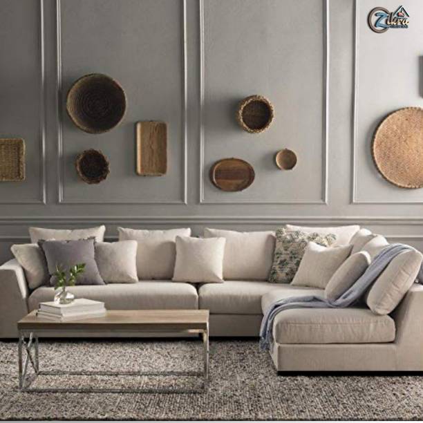 Zikra Benitez L Shape Fabric 6 Seater  Sofa